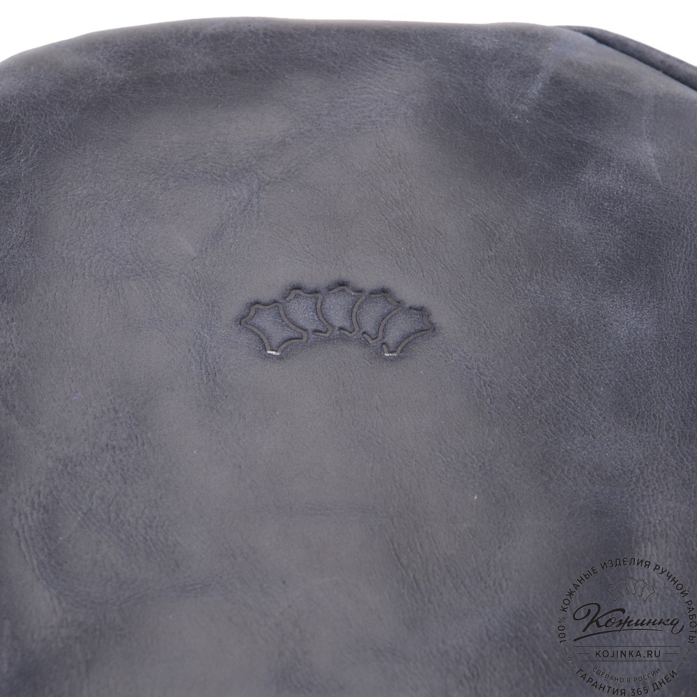 Женский кожаный рюкзак "Джессика" (синий антик)